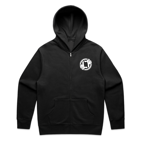 Basic zip up hoodie - Black